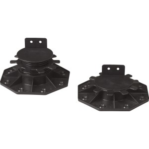 Supporto per terrazza Small Foot nero per livellare le assi del terrazzo.