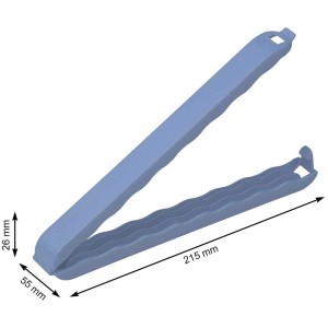 Rotho Set di clip di chiusura Onda XXL, blu, 2 pezzi. Per la conservazione ermetica degli alimenti.