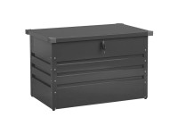 Beliani Auflagenbox Cebrosa Stahl Graphitgrau (HxBxT) 64 x 100 x 62 cm