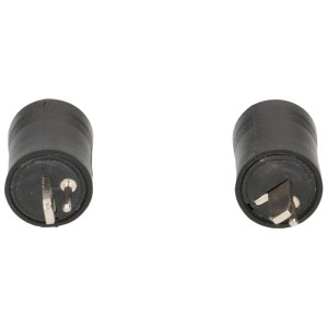 Due connettori per altoparlanti Schwaiger neri per accessori audio.