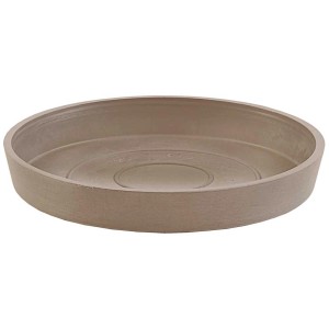 Sottovaso Ecopots, French Taupe, Ø 37 cm. Robusto sottovaso rotondo per interni ed esterni.