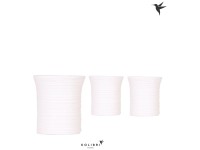 Portavaso in ceramica Furrow Bianco Ø 12 x 14 cm / 1 pz.