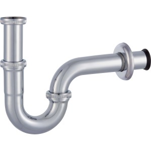 Siphon tubulaire chromé (38,9 mm x 32 mm) pour lavabos de salle de bain ou WC.