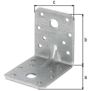 Schwerlast Winkelverbinder, Stahl sendzimirverzinkt, 70x55x70 mm, zur Holzmontage.