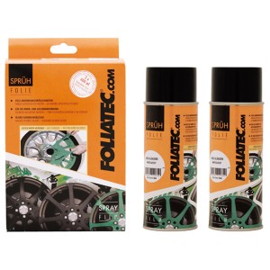 Foliatec spray film, 2 bombolette nero opaco, per cerchi ed esterni.