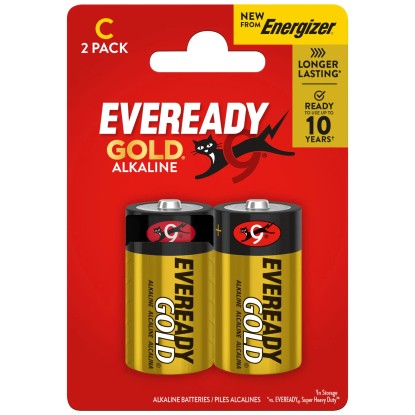 Energizer Alkaline-Batterie Eveready Gold C Baby 1,5 V / 2 Stk.