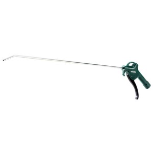 Metabo Ausblaspistole BP 500 DL mit langem, gebogenem Blasrohr und grünem Griff für Kompressoren.