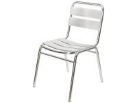 Nouvel Chair Plus-Gartenstuhl Aluminium Silber (HxBxT) 78 x 47 x 55 mm