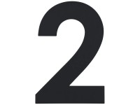 Alpertec Hausnummer Nr. 2 Schwarz