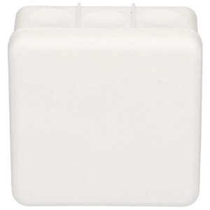 Boîte de dérivation AP blanche IP65, 85x85x38mm, pour montage en saillie.