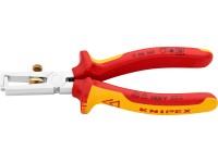 Knipex Abisolierzange mit Öffnungsfeder verchromt VDE-geprüft 160 mm