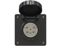 Steckdose Exo 1 x Typ15 IP55 Schwarz Gr. 1 x 1