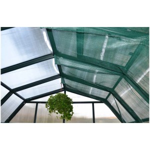 Ombreggiatura verde in serra (265x230cm) protegge le piante dal sole.