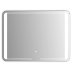 Specchio luminoso a LED Roomlight III con illuminazione perimetrale e interruttore a sfioramento.