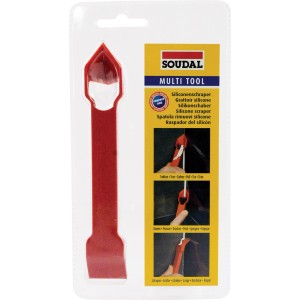 Soudal Multitool Raschietto per rimuovere sigillante siliconico, rosso.