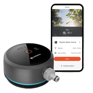 Gardena Smart Pipeline Water Control con controllo app per irrigazione smart del giardino.