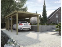 Weka Flachdach-Einzelcarport 617 Gr. 2 ohne Dachplatten