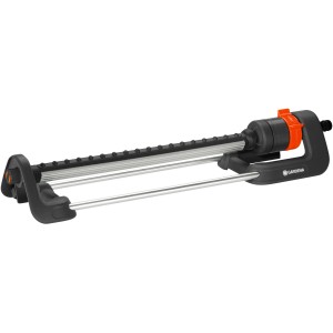 Arroseur oscillant Gardena Aqua L pour pelouses, arrosage précis et uniforme.