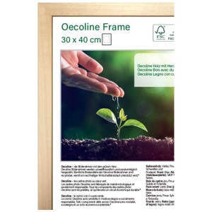 Cornice Oecoline in legno naturale, 30x40 cm. Design semplice per foto e immagini.
