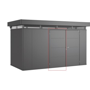 Biohort 2ème vantail de porte gris foncé métallisé pour abri de jardin CasaNova, gauche.