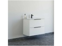 Waschtisch NOW Amber 2 Schubladen glatt Weiss 81 cm