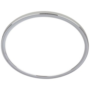 Plafonnier LED rond Briloner Pulap chromé. Design ultra-plat, idéal pour salles de bain et pièces humides. IP54.