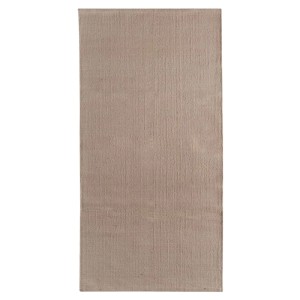 Tapis rectangulaire Andiamo Missouri couleur boue, 60x120 cm, en coton, adapté au chauffage au sol.