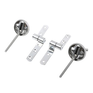 Cerniere per sedile WC MSV in acciaio inox, colore argento, per una facile installazione.