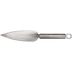 Städter Tortenmesser aus matt gebürstetem Edelstahl, 29 cm, mit gezahnter Klinge und Aufhängeöse. Ideal für Kuchen.