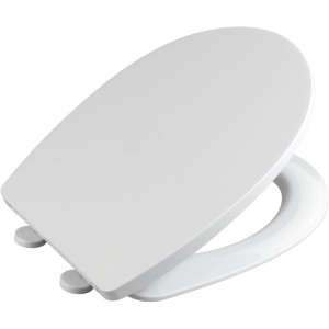 Wenko Premium Tilos sedile WC in termoplastica bianca, con chiusura ammortizzata e fissaggio Fix-Clip.