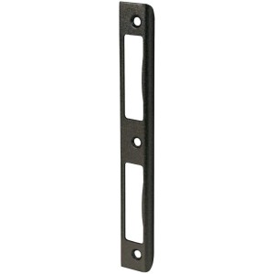 Gâche d'angle noire mate (170x20x8 mm) pour serrures de porte.