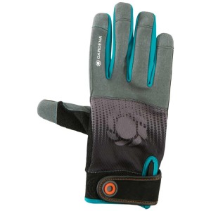 Gardena Gant d'outillage M, gant de jardinage gris/turquoise pour travaux d'outillage.