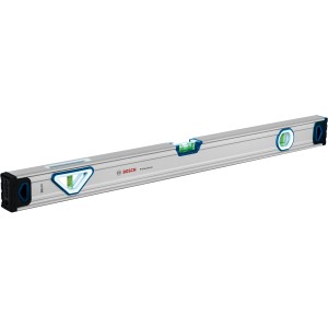 Niveau à bulle Bosch Professional, 60 cm, boîtier en aluminium, avec trois fioles pour un alignement précis.