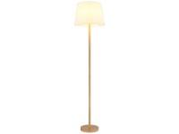 Globo Stehleuchte Joris E27 Metall Textil Holzbraun Weiss Höhe 151 cm Globo Stehleuchte Joris E27 Metall Textil Holzbraun Weiss Höhe 151 cm