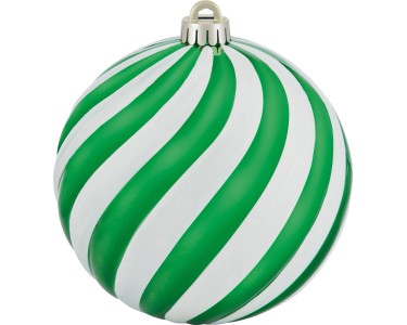 Weihnachtskugel Kunststoff Grün Weiss Ø 14 cm kaufen bei OBI