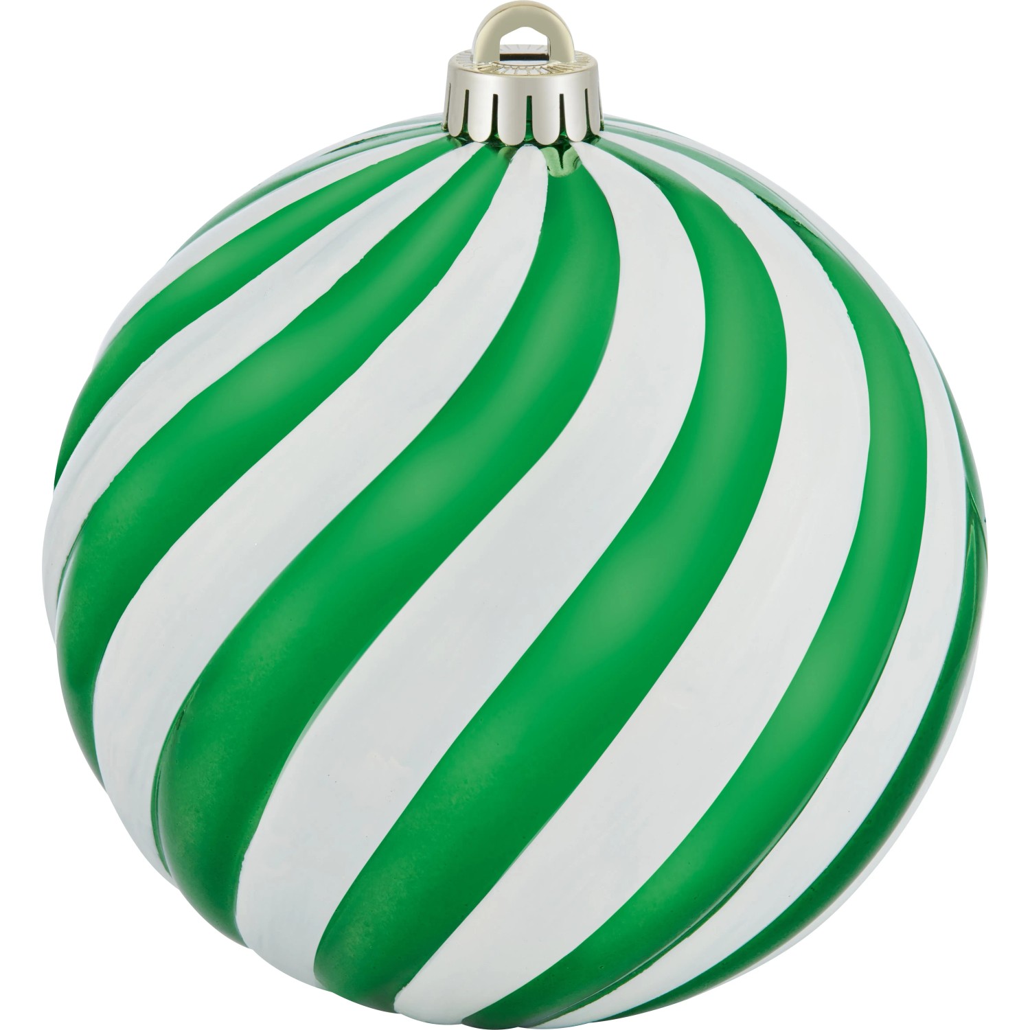 Weihnachtskugel Kunststoff Grün Weiss Ø 14 cm kaufen bei OBI