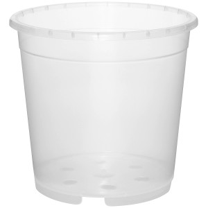 Vaso per orchidee Geli trasparente, Ø 12 cm circa, in plastica. Ideale per il controllo delle radici.