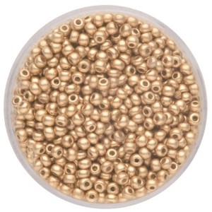 Metallisch goldbraune Rocailles Perlen (2,6 mm) für Schmuckbasteln.