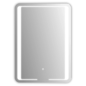 Specchio luminoso LED Roomlight II con illuminazione perimetrale e interruttore a sfioramento.