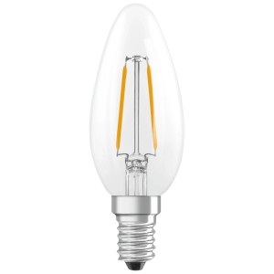 Osram LED-Leuchtmittel B25, E14, 4000K, 1,8W, Filament klar, Kerzenform.