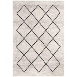 Tappeto Andiamo Bolonia color crema-grigio, 60x110 cm, con motivo a rombi. Tappeto moderno per interni.