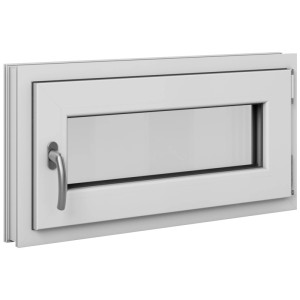 Fenêtre de cave en PVC Roro blanche, DIN droite, 80x40 cm, avec fonction oscillo-battante.