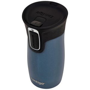 Contigo Thermobecher West Loop Mini, grigio-blu, 300ml, a prova di perdite e ideale per il viaggio.