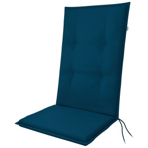 Cuscino blu Doppler Flair per sedia da giardino, schienale alto, 48x119 cm.