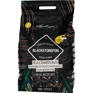 Sacco di substrato per piante Lechuza Blackstone Pon nero da 12 l.