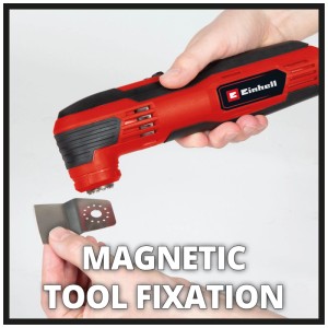 Outil multifonction Einhell TC-MG 250 CE avec fixation d'outil magnétique.