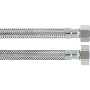 Tuyau de raccordement flexible LUX Flex-Armaturen en acier inoxydable, longueur 1000 mm.