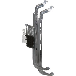 Sanitop-Wingenroth Set di fissaggio per radiatori senza alette, 500 mm, zincato, incluse viti e tasselli.