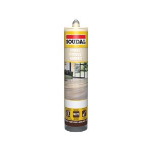 Sigillante per parquet Soudal Quercia, cartuccia da 290ml per sigillare giunti di parquet e laminato.