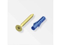 Vis à tête fraisée Acier Laiton 3 x 30 mm avec cheville 10 pièces